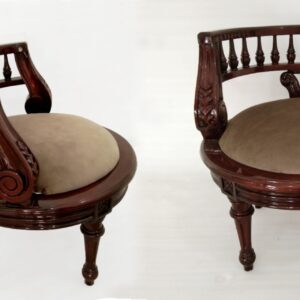 solid mahogany handcrafted evita chair – classic wooden accent seating