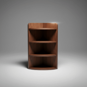 handcrafted teak wood corner table – space saving design for home and office