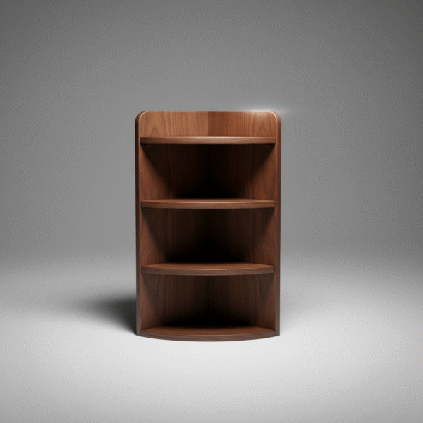 handcrafted teak wood corner table – space saving design for home and office