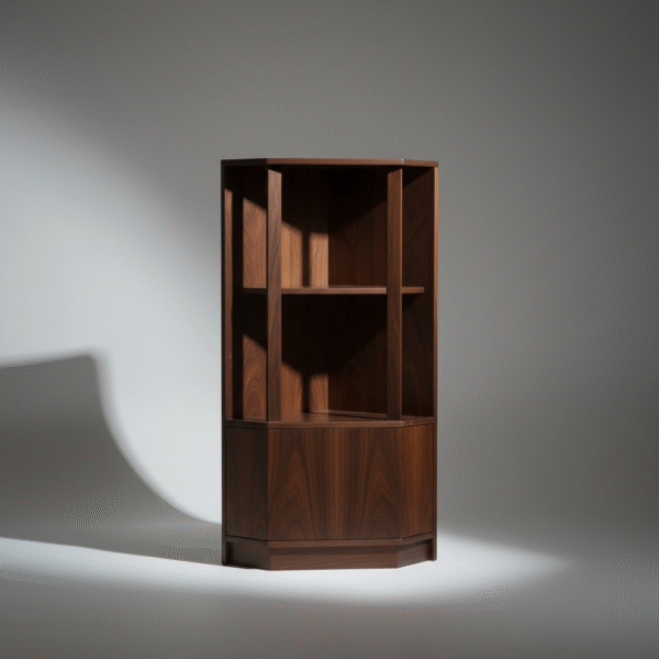 handcrafted teak wood corner table – minimalist design for modern and traditional interiors