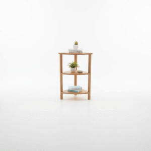 handcrafted teak wood corner table – versatile accent, side, and decorative table