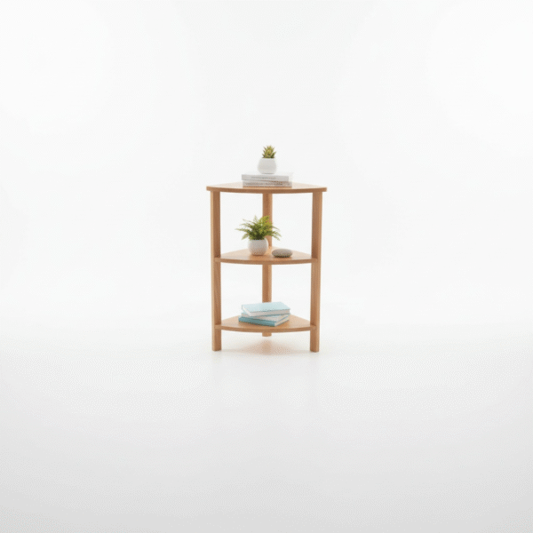 handcrafted teak wood corner table – versatile accent, side, and decorative table