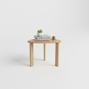 handcrafted teak wood corner table – minimalist design for modern and traditional interiors