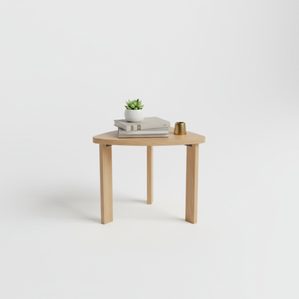 handcrafted teak wood corner table – minimalist design for modern and traditional interiors