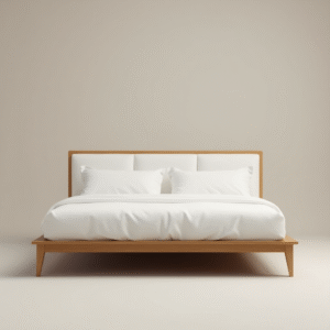 /teak wood bed cozy elegant