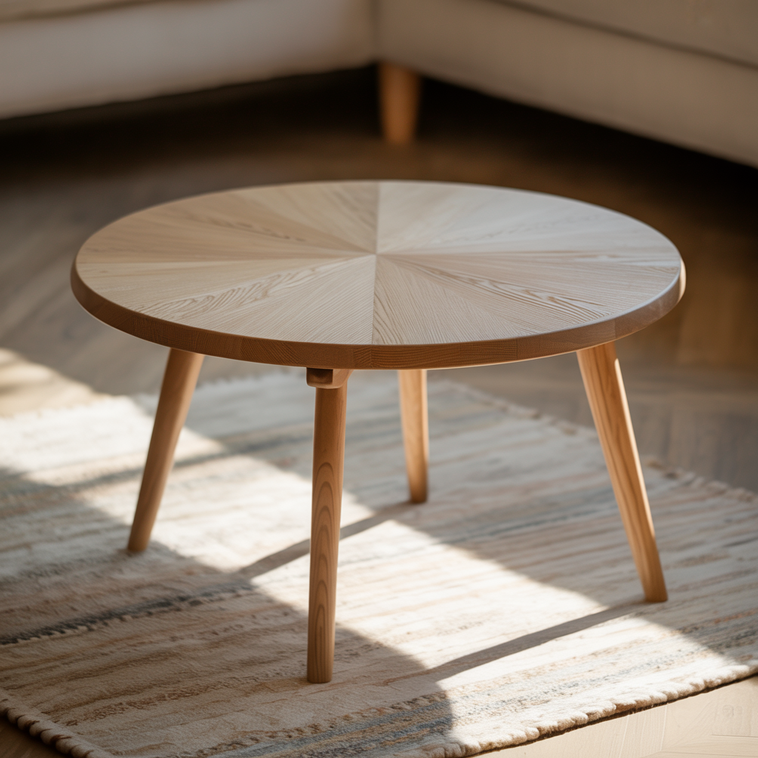 compact wooden coffee table – handcrafted elegance for modern living