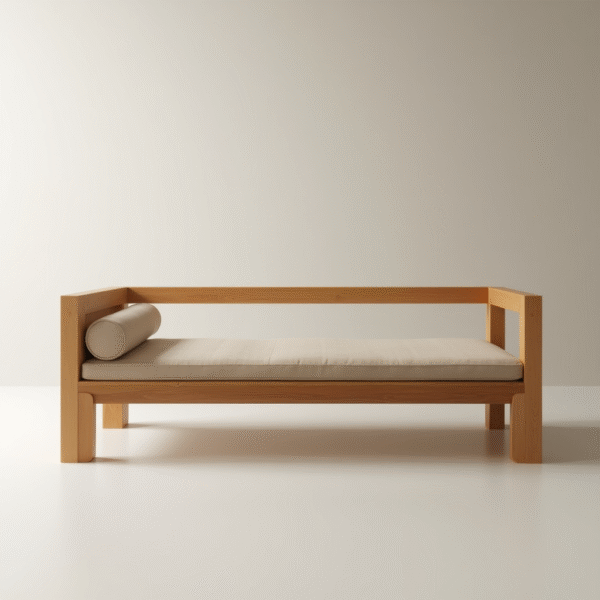 modern minimal teak bench – sleek solid wood seating for contemporary spaces