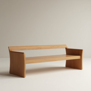 natural finish teak wooden bench – handcrafted strength with timeless beauty