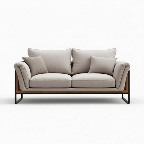 cozy elegant teak wood sofa – handmade premium wooden sofa for living room