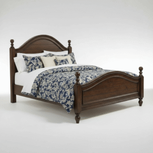 solid wood bed with smooth finish – showcasing rich natural grain