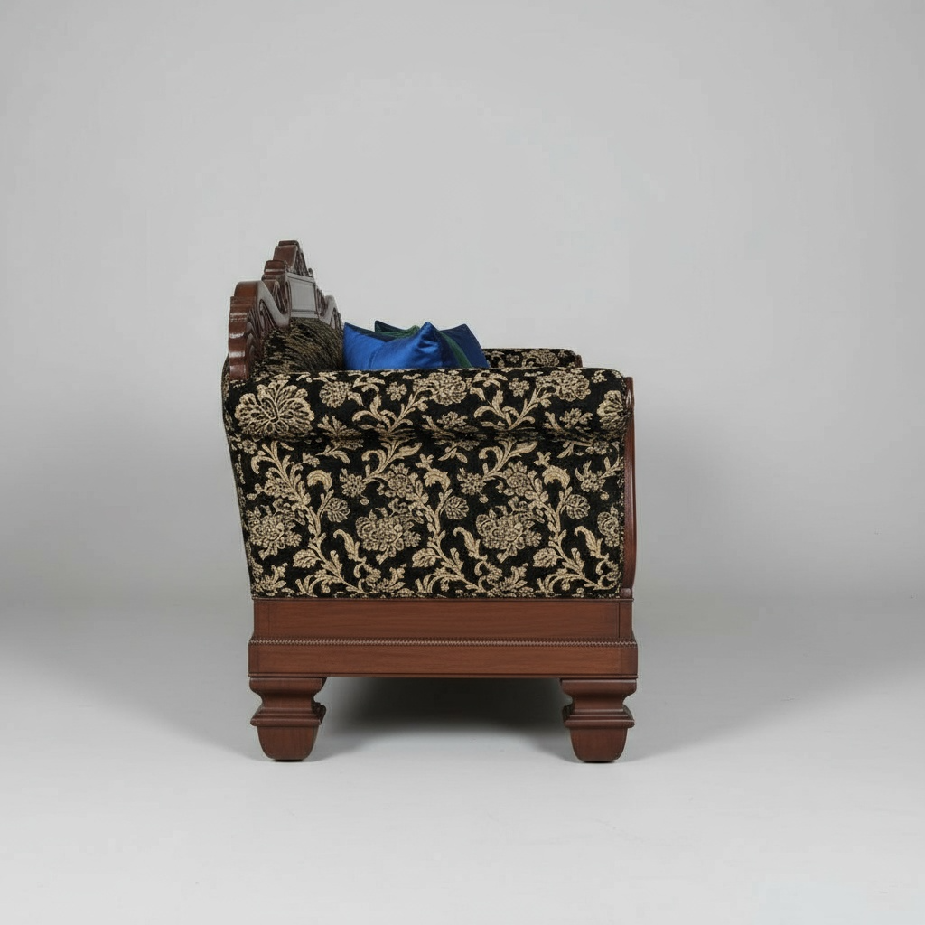 elegant teak wood 3 seater sofa – comfort, durability & timeless design