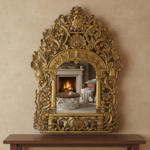 royal teak wooden frame – intricately carved for classic interiors