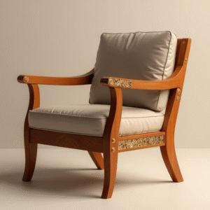 teak wood chair with upholstery – elegant & comfortable wooden seating
