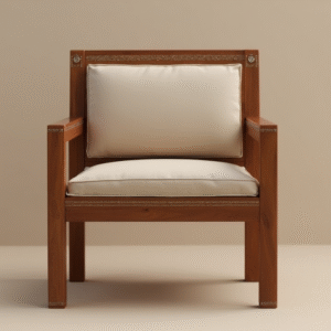 teak wood chair with upholstery – elegant & comfortable wooden seating