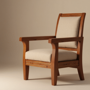 teak wood chair with upholstery – elegant & comfortable wooden seating