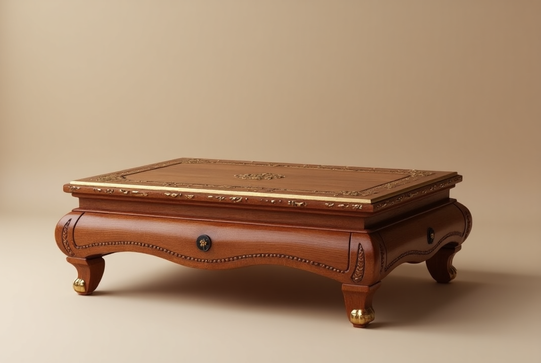 vintage teak small table – classic wooden piece with natural polish