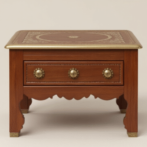 modern minimal wooden side table – compact design for living spaces