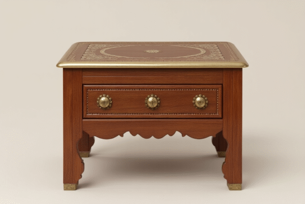 modern minimal wooden side table – compact design for living spaces
