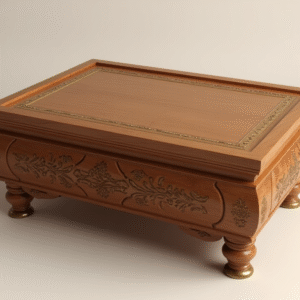 modern teak bedside table – elegant small wooden nightstand