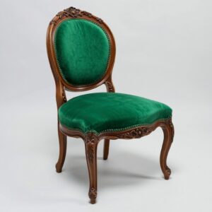 designer teak wood chair – premium upholstered wooden elegance