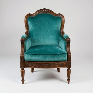 modern teak upholstered chair – elegant covered wood design
