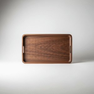 chakor wooden tray – handcrafted solid wood with smooth natural finish