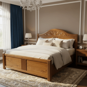 minimalist solid wood bed – comfort and everyday elegance