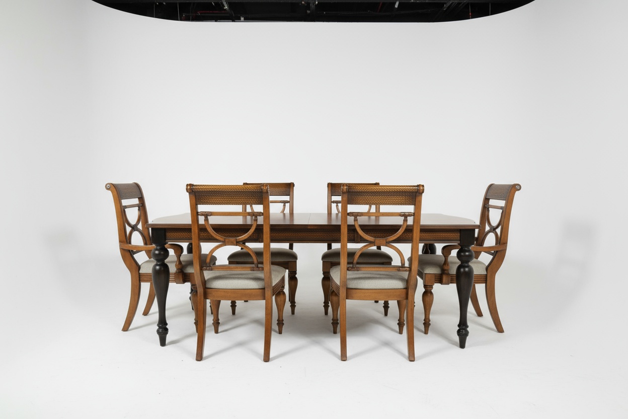 extendable 8 seater dining set with butterfly table & server extendable 8 seater dining set with butterfly table & server