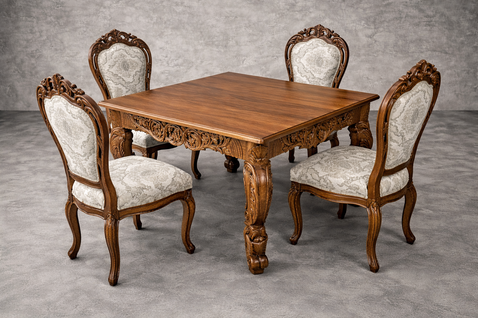 raameen luxury teak wood dining table | 4 seater set | raameen luxury teak wood dining table | 4 seater set |